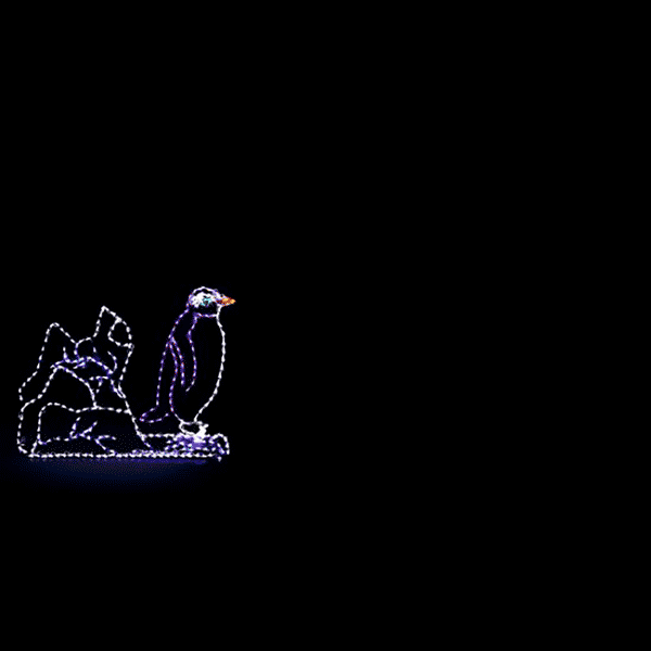 Animated LED Penguin Diving