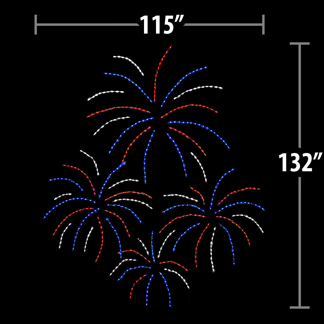Animated LED Fireworks Stack
