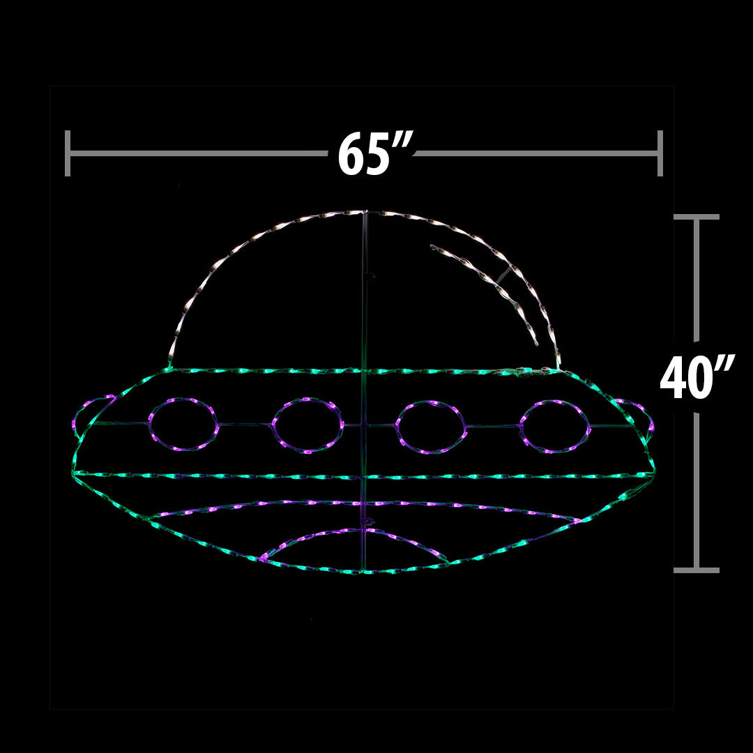 Animated LED Alien Spaceship