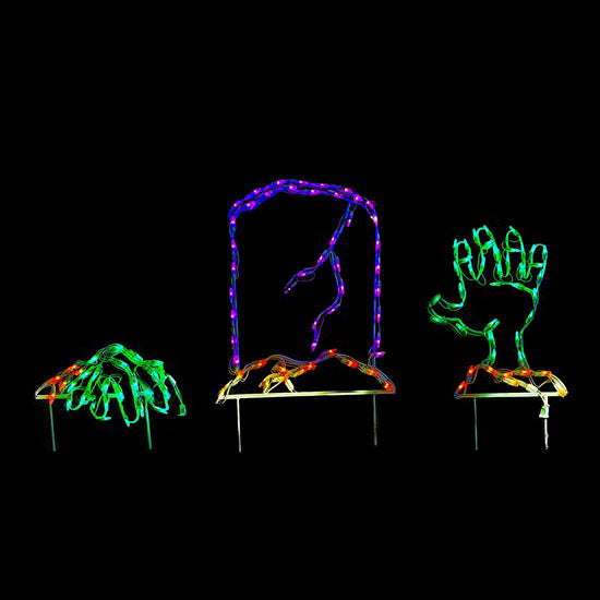 LED Zombie Ground Breaker with Tombstone