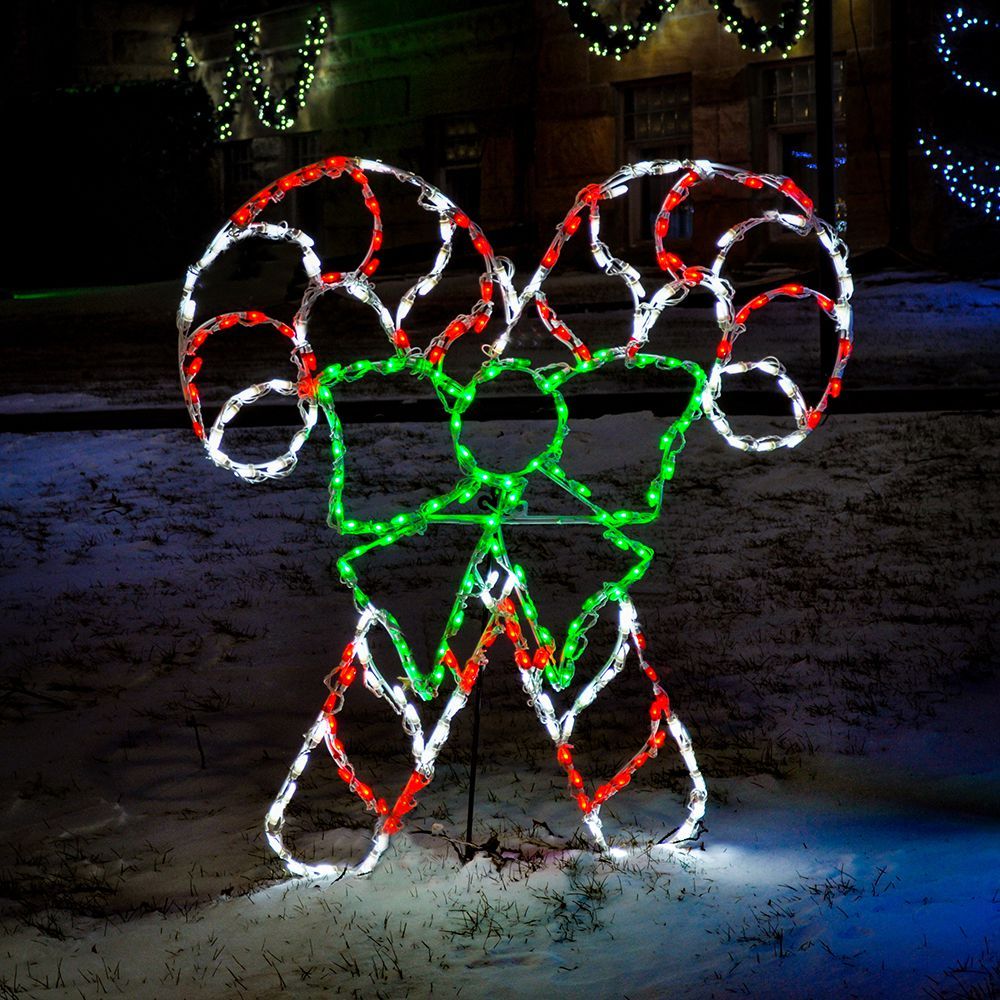 LED Candy Canes with Bow