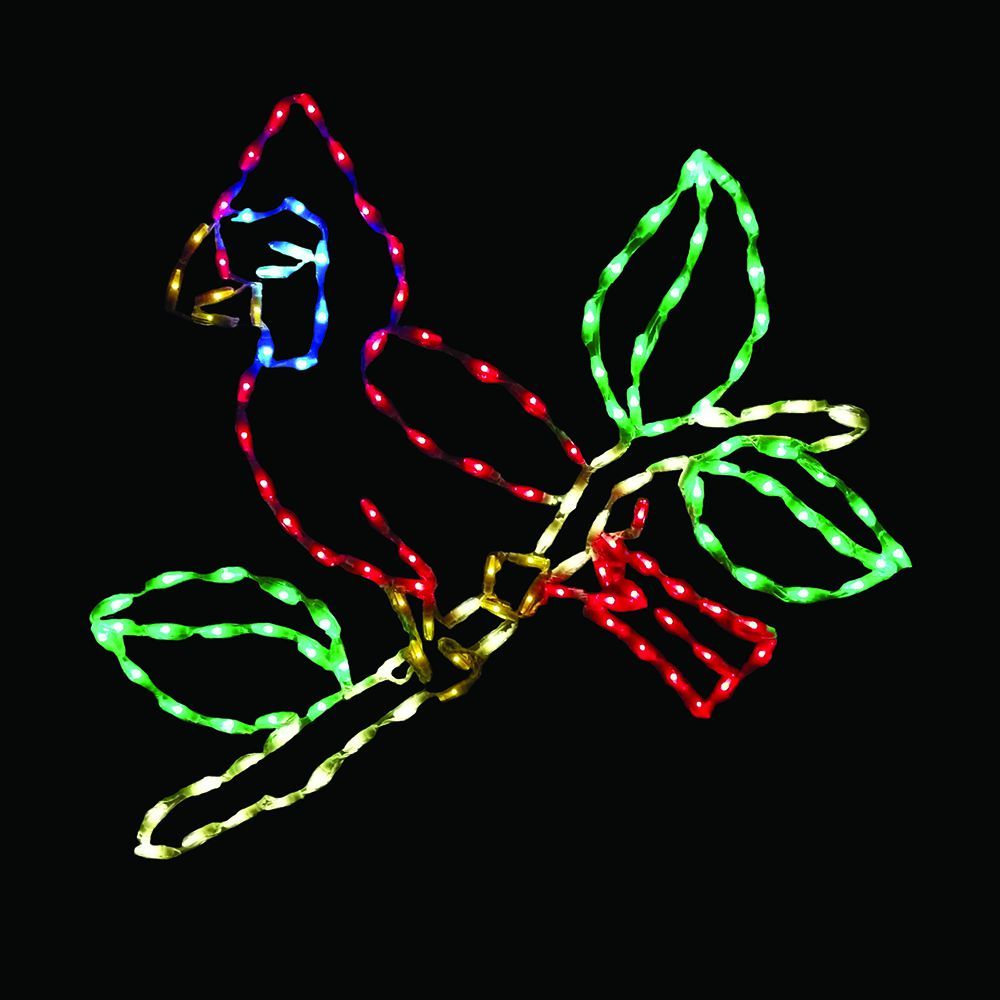 LED Cardinal on Branch