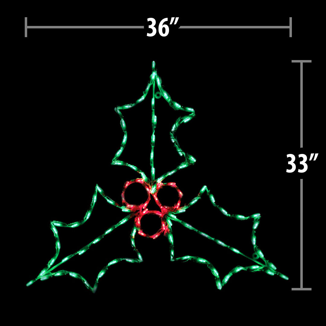 LED Holly with Berries