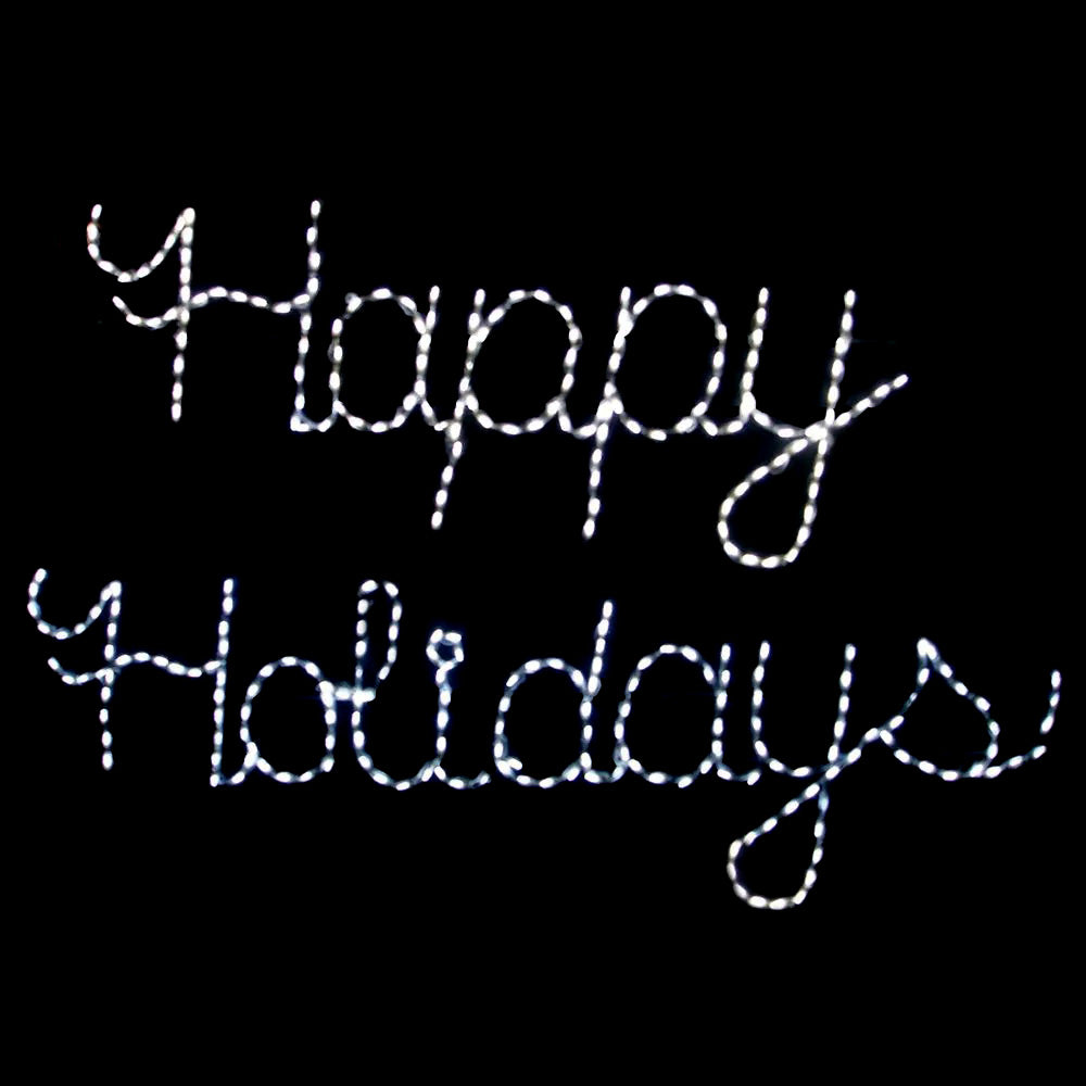 LED Happy Holidays Word Sign