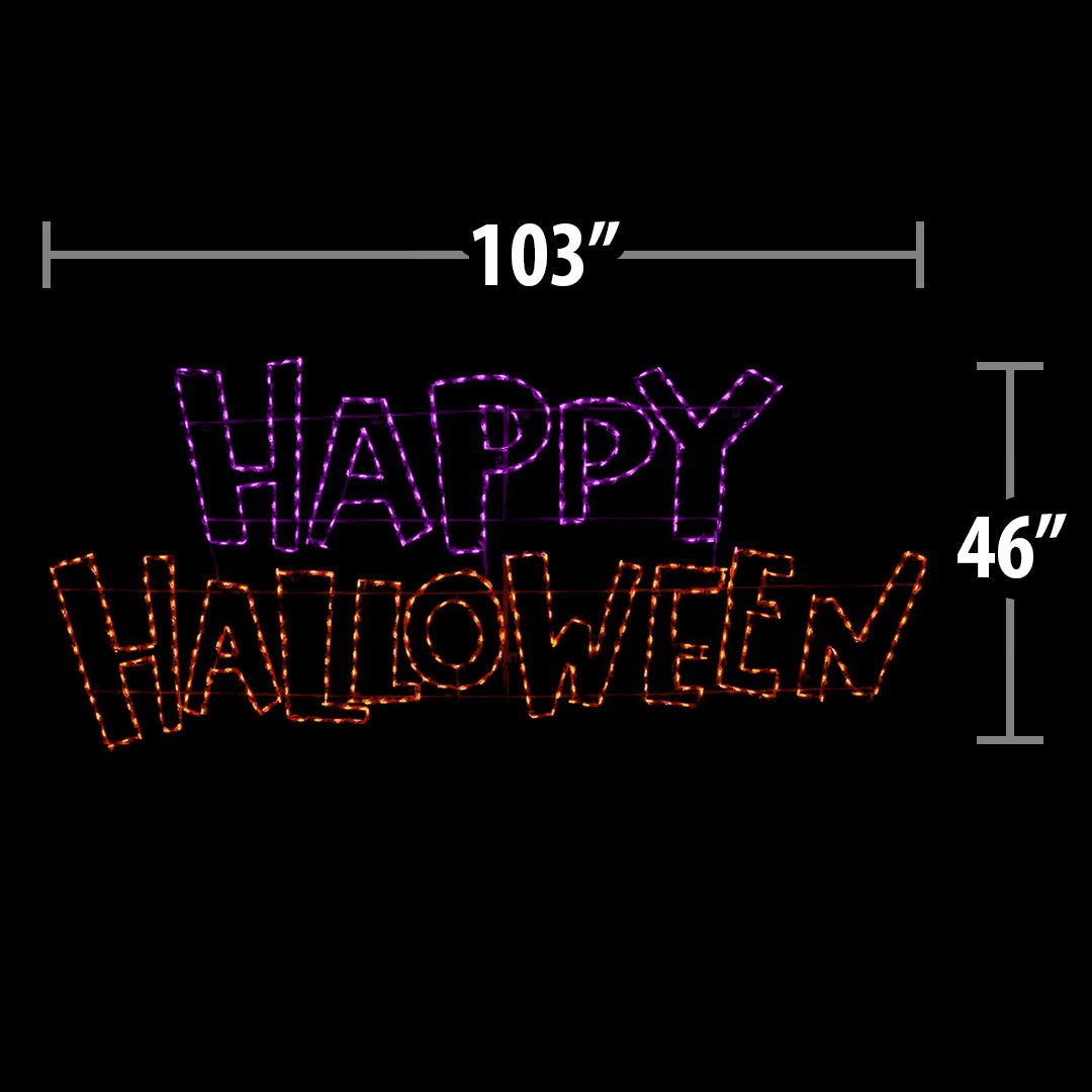 LED 'Happy Halloween' Word Sign