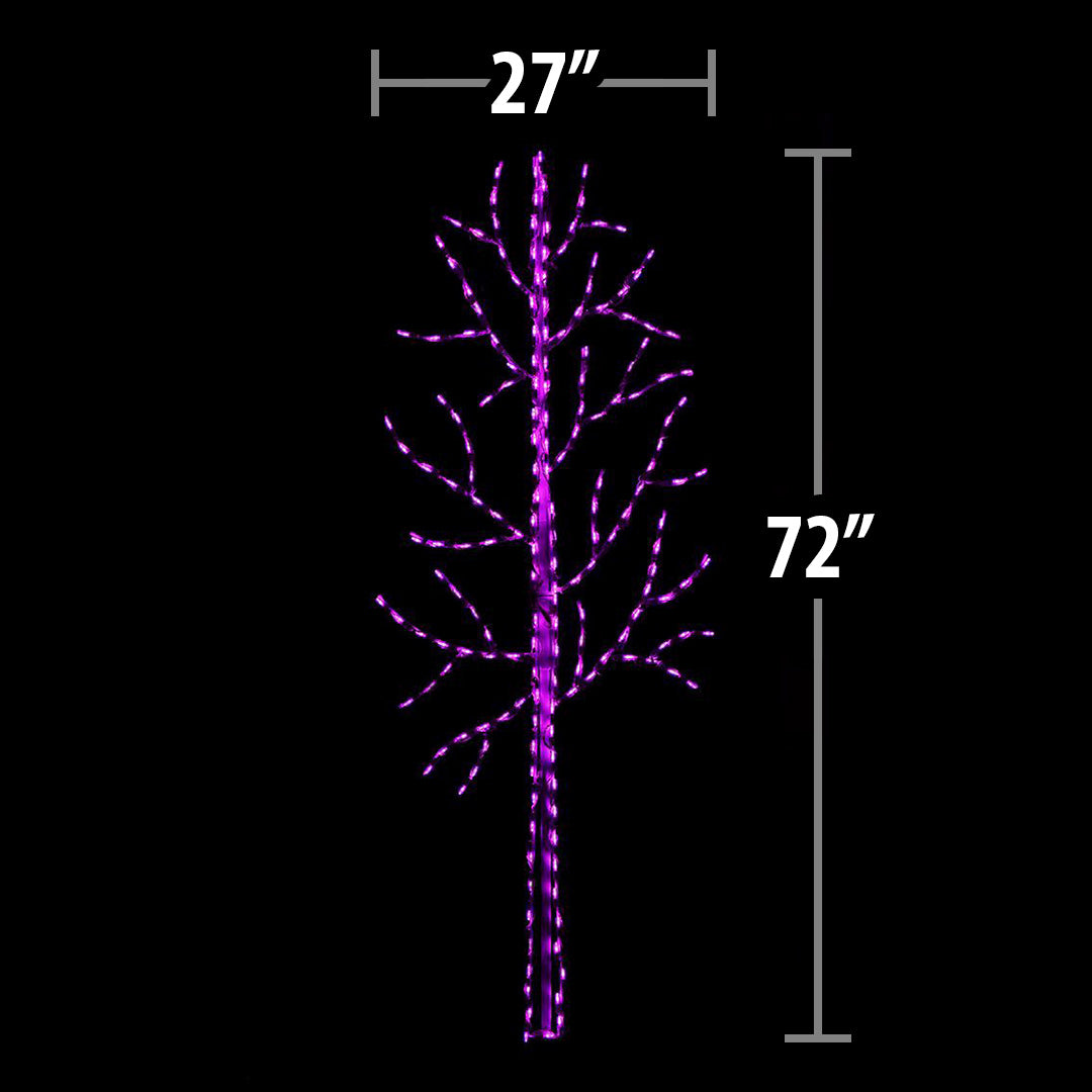 LED Halloween Tree 72" (Purple)