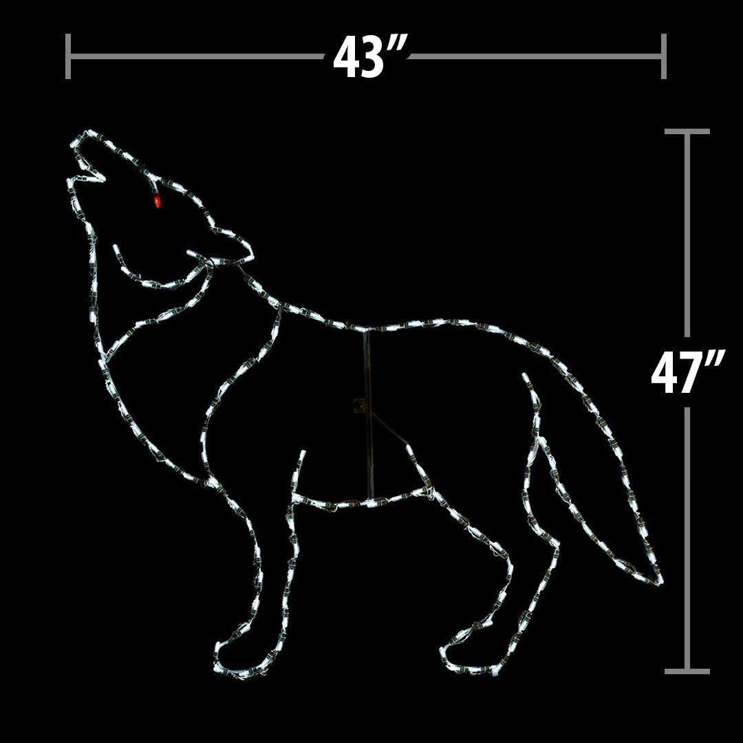 LED Howling Wolf