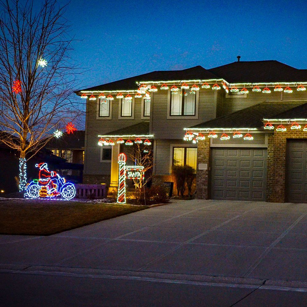 LED Christmas Hat Linkable Christmas House Display