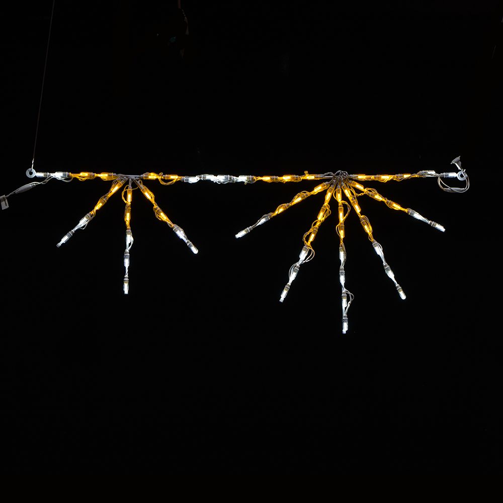 LED Starburst White and Champagne Linkable for Christmas Display
