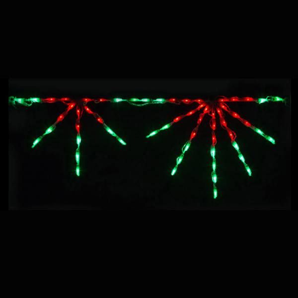 LED Starburst Green and Red Linkable for Christmas Display