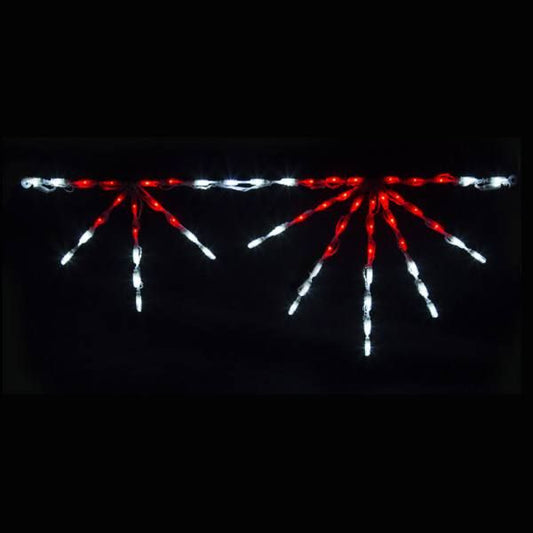 LED Starburst White and Red Linkable for Christmas Display