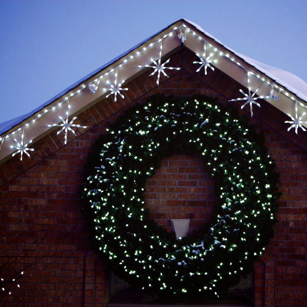 LED Snowflake White Linkable Christmas House Display