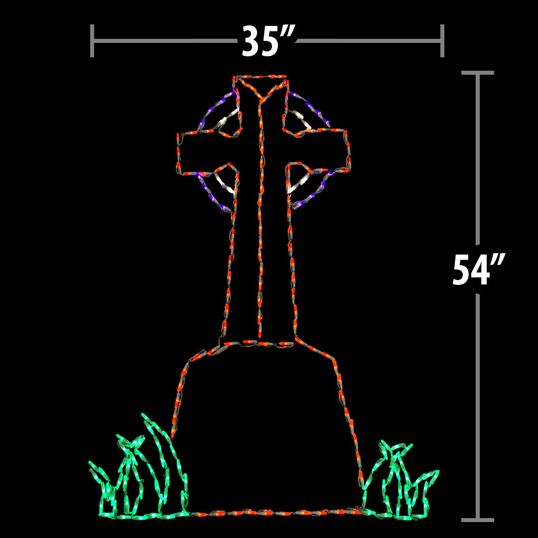 LED Tombstone with Cross