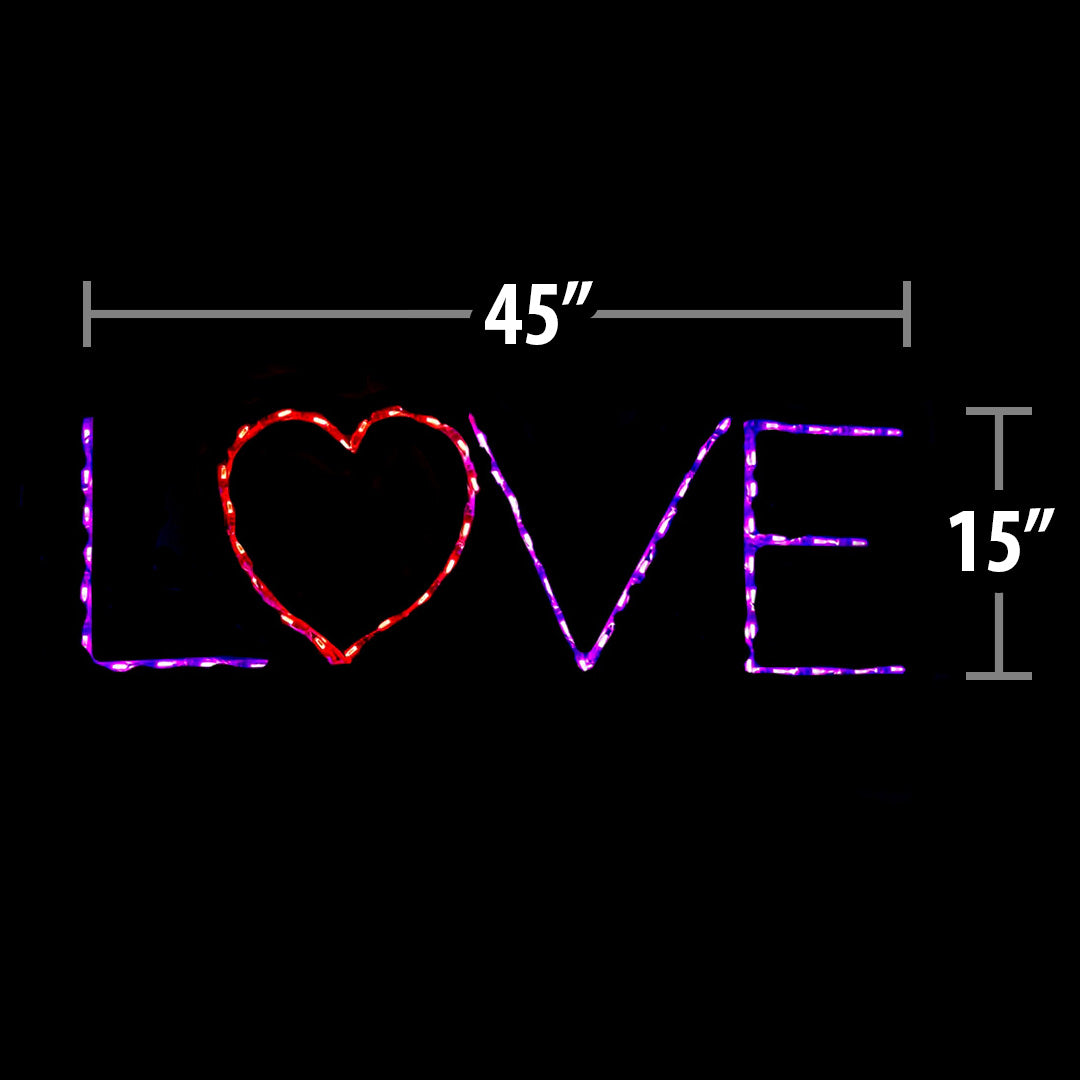 LED Love Word Sign