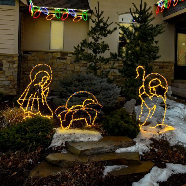 C7 Christmas Nativity House Display