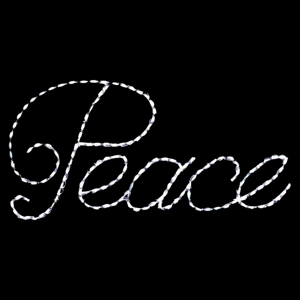 LED Peace Word Sign