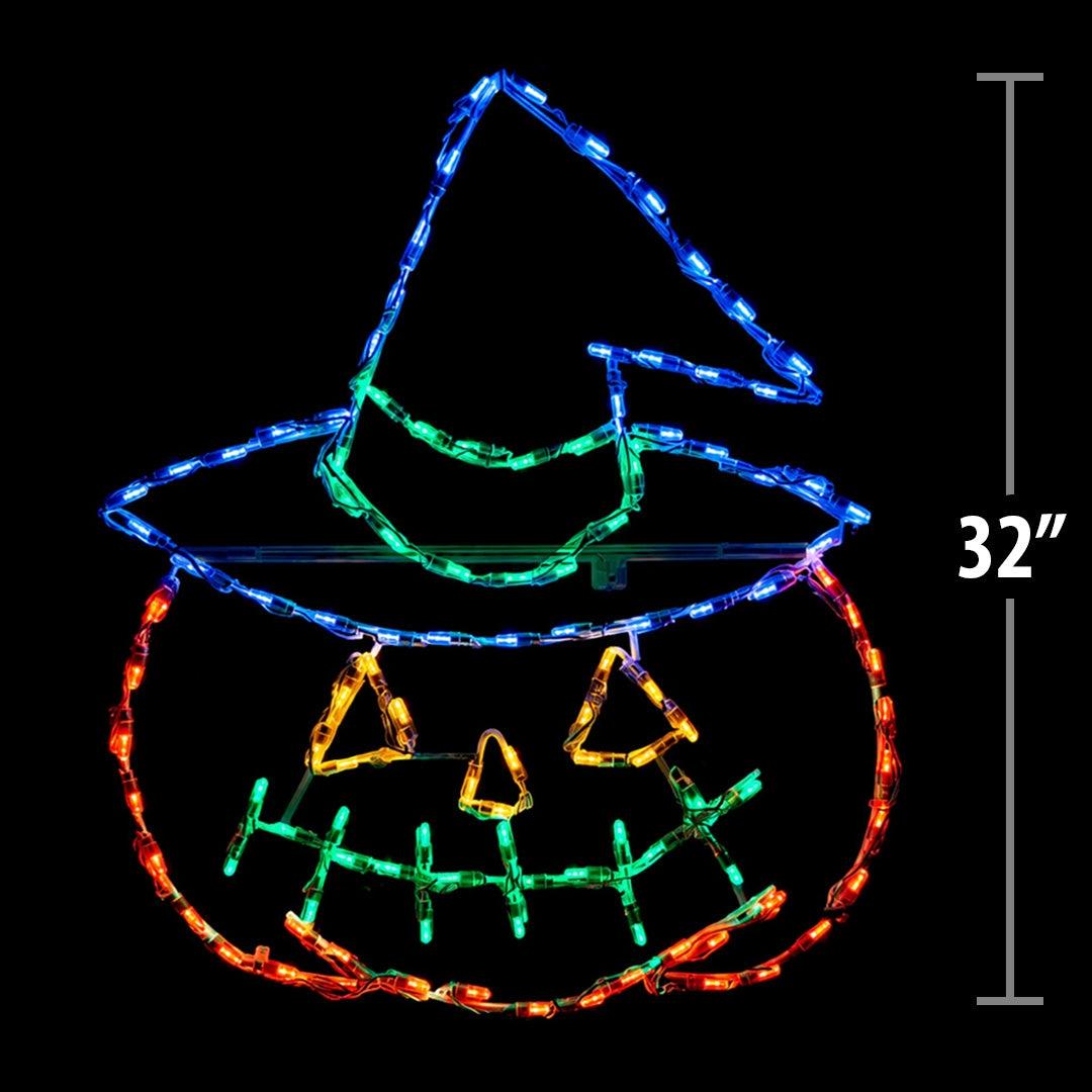 LED Jack-o'-Lantern Witch