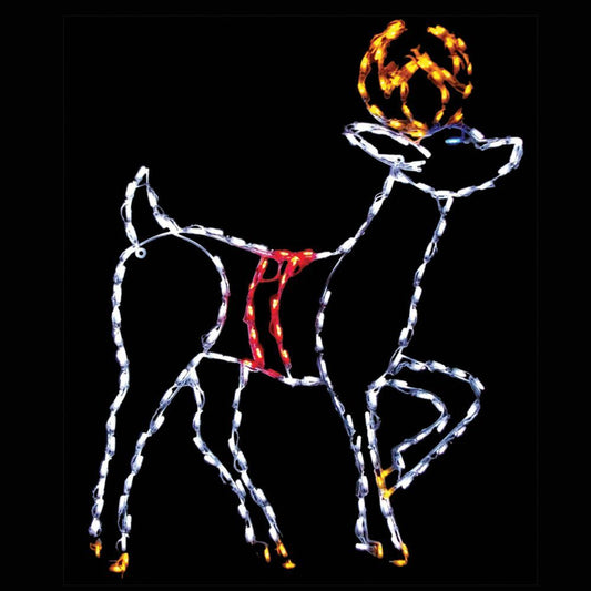 LED Reindeer outdoor lighted Christmas display motif