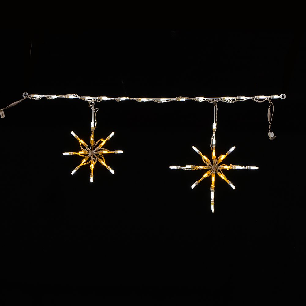 LED Snowflake White and Champagne Linkable for Christmas Display