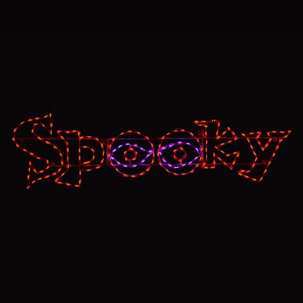 LED Spooky Words for Halloween Display