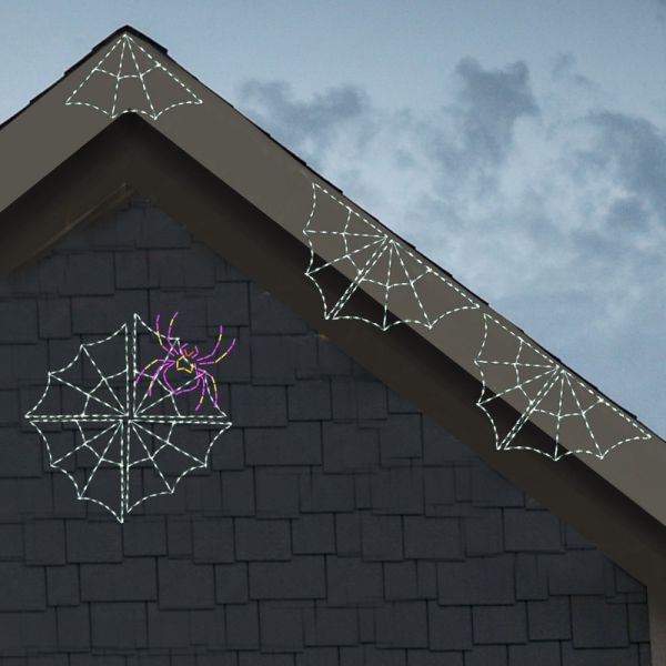 LED Spider Web house display