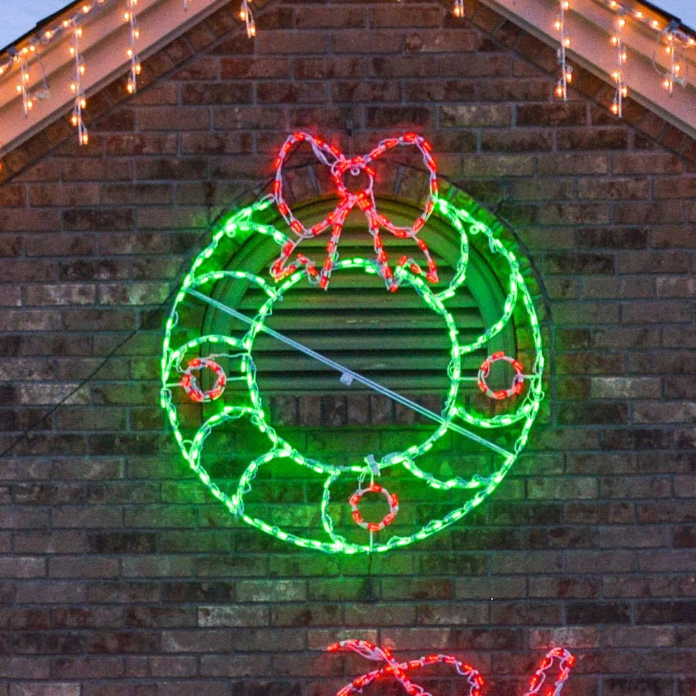 LED Wreath with Bow