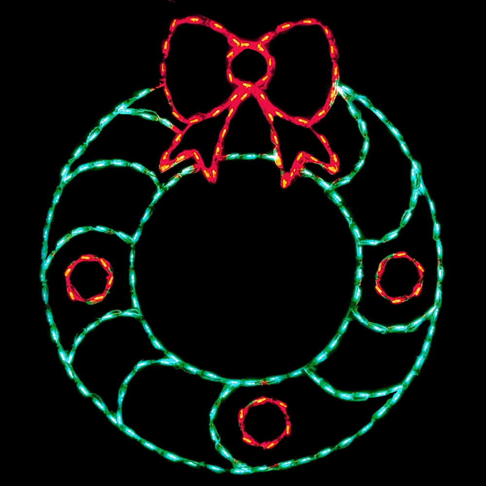 LED Wreath with Bow