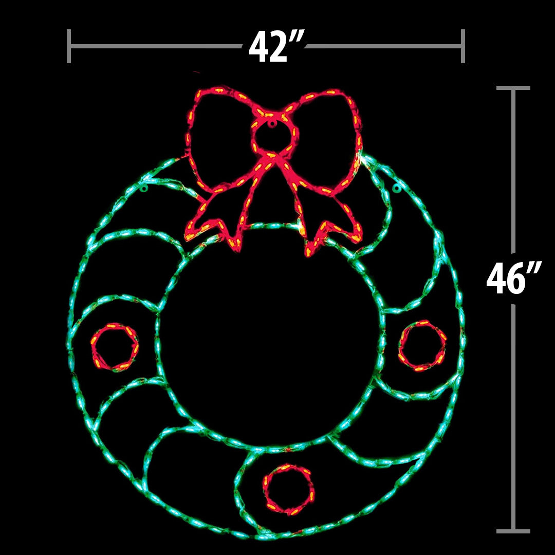 LED Wreath with Bow