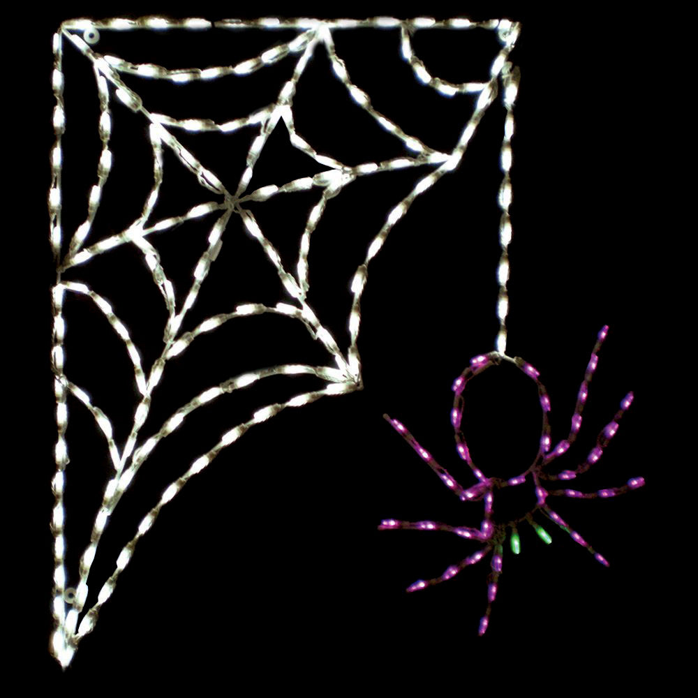 LED Spider with Corner Web