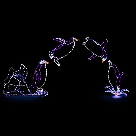 Animated LED Penguin Diving