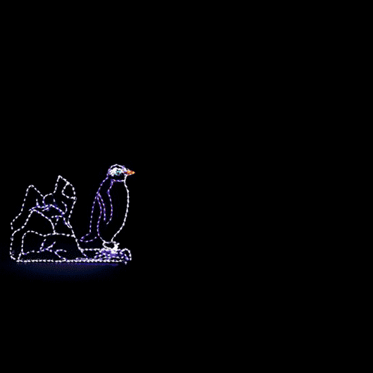 Animated LED Penguin Diving