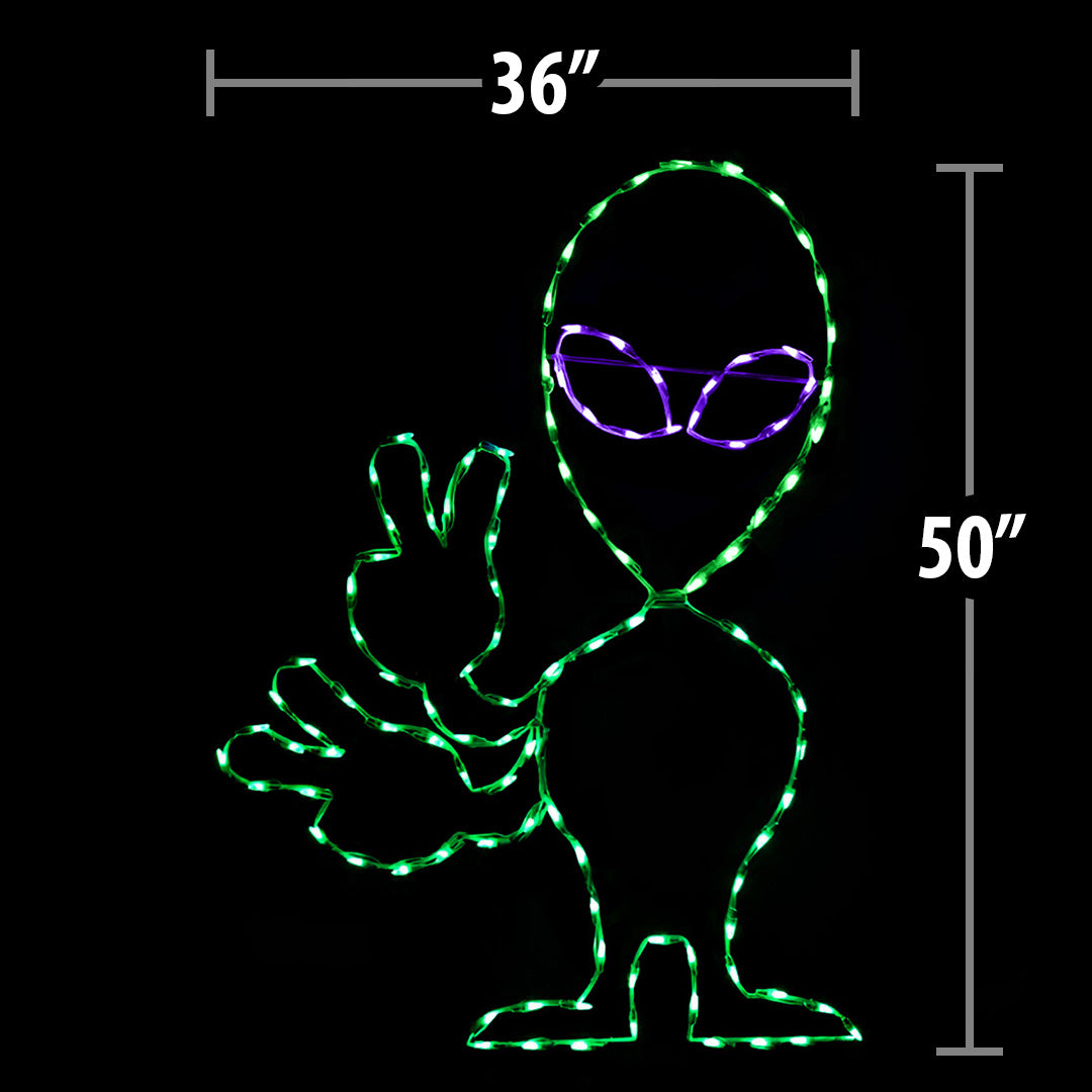 Animated LED Alien Waving