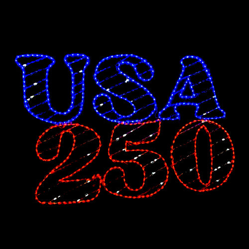LED USA America 250 Word Sign
