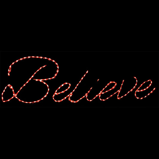 LED Believe Word Sign