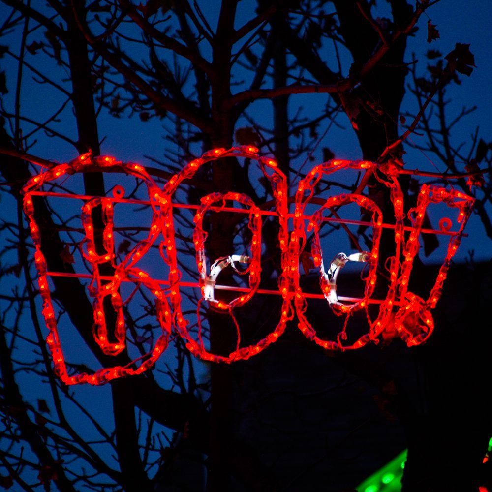 LED 'Boo' Word Sign | Halloween Ghost Lights