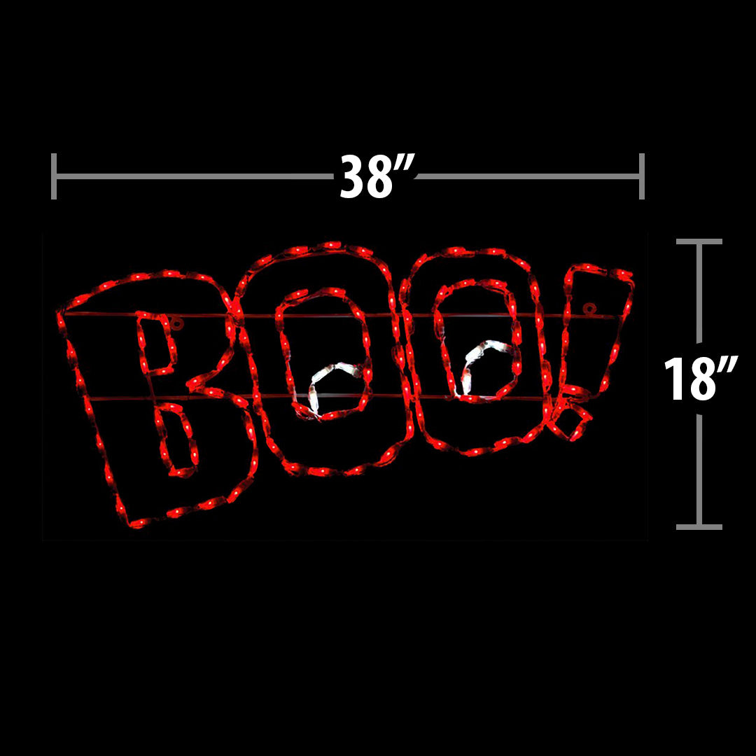 LED 'Boo' Word Sign