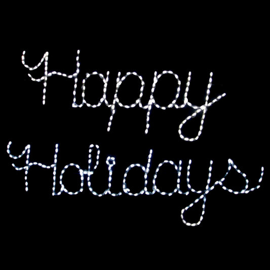 LED Happy Holidays Word Sign
