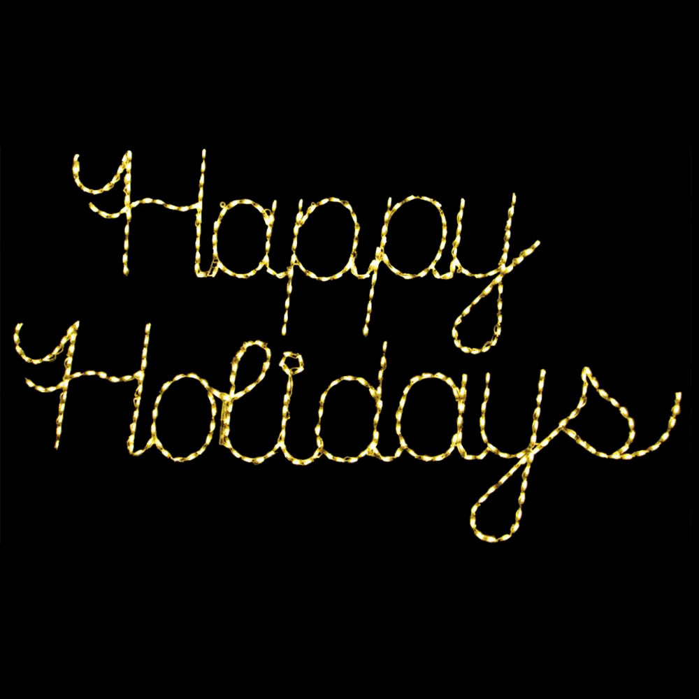 LED Happy Holidays Word Sign
