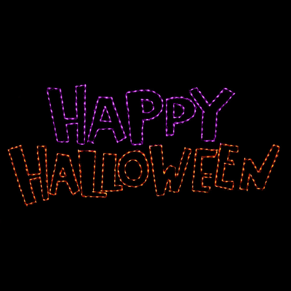 LED 'Happy Halloween' Word Sign