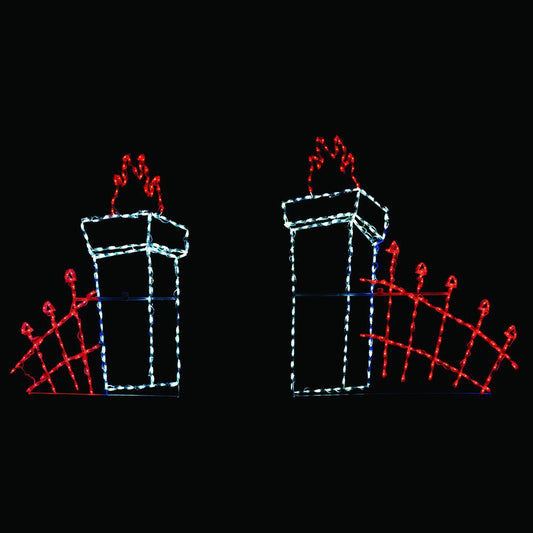 LED Cemetery Gate for Halloween Display
