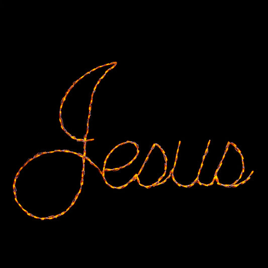 LED Jesus Word Sign