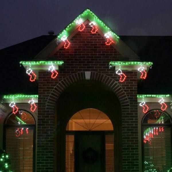 LED Stocking Linkable House Display