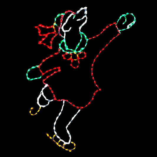 LED Polar Bear Skating Girl