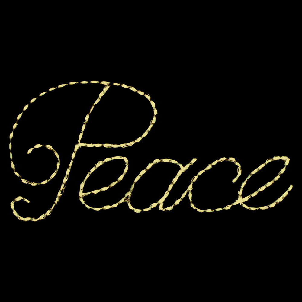LED Peace Word Sign