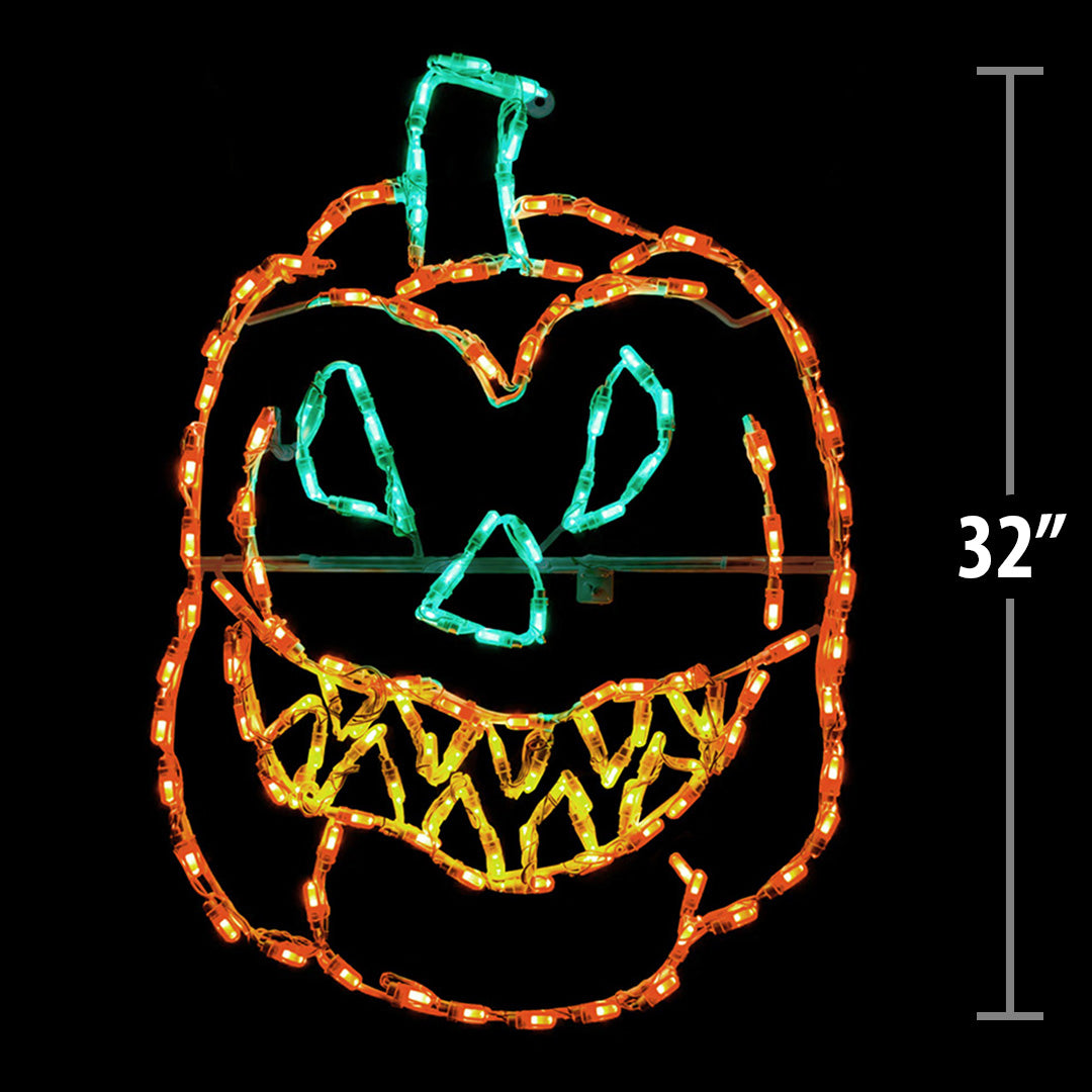 LED Jack-o'-Lantern Scary