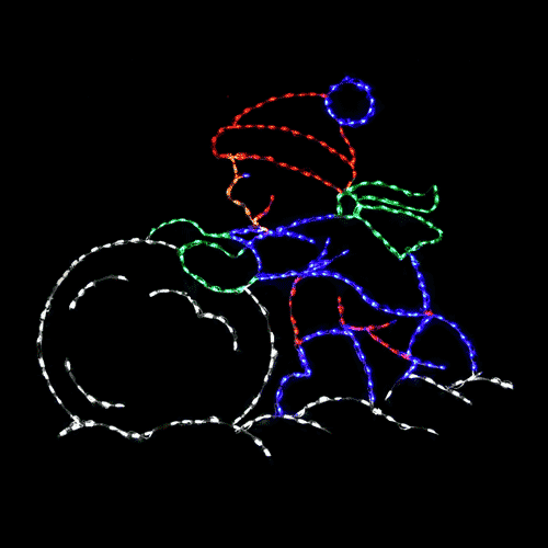LED Boy Rolling Snowball