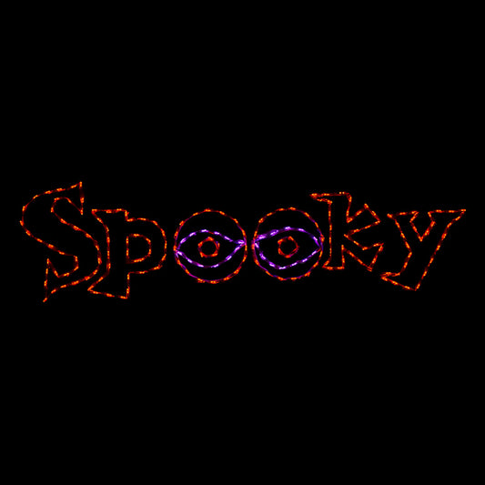 LED 'Spooky' Word Sign