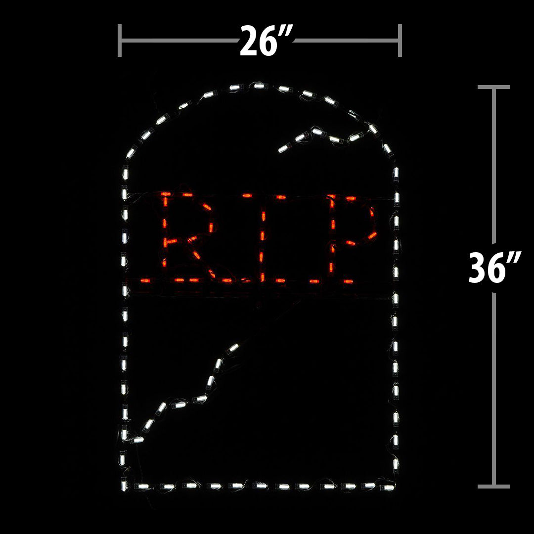 LED RIP Tombstone