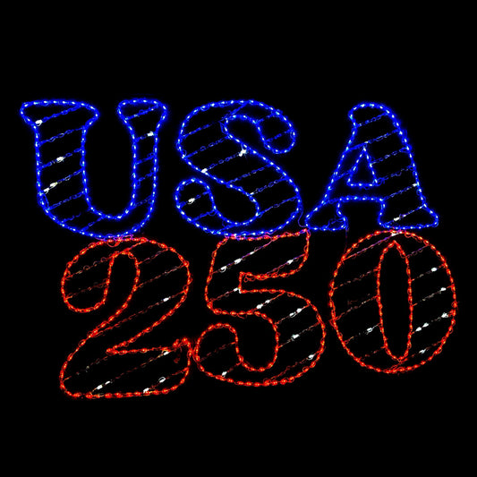 LED USA America 250 Word Sign