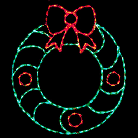LED Wreath with Bow